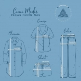 Pijama Amora - Listrado Lavanda e Branco