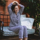 Pijama Calça + Manga Longa - Xadrez Preto e Branco