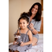 Vestido Infantil - Xadrez de Preto e Branco
