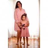 Vestido Infantil - Listrado Vermelho e Branco