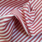 Chemise Manga Longa - Listrado Vermelho e Branco