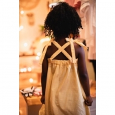 Vestido Infantil - Xadrez de Amarelo e Branco