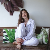 Pijama Calça + Manga Longa - Linho Branco