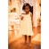 Vestido Infantil - Xadrez de Amarelo e Branco