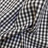 Chemise Manga Longa - Xadrez Preto e Branco